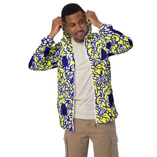 Lemon Liquefaction on a Men's Windbreaker