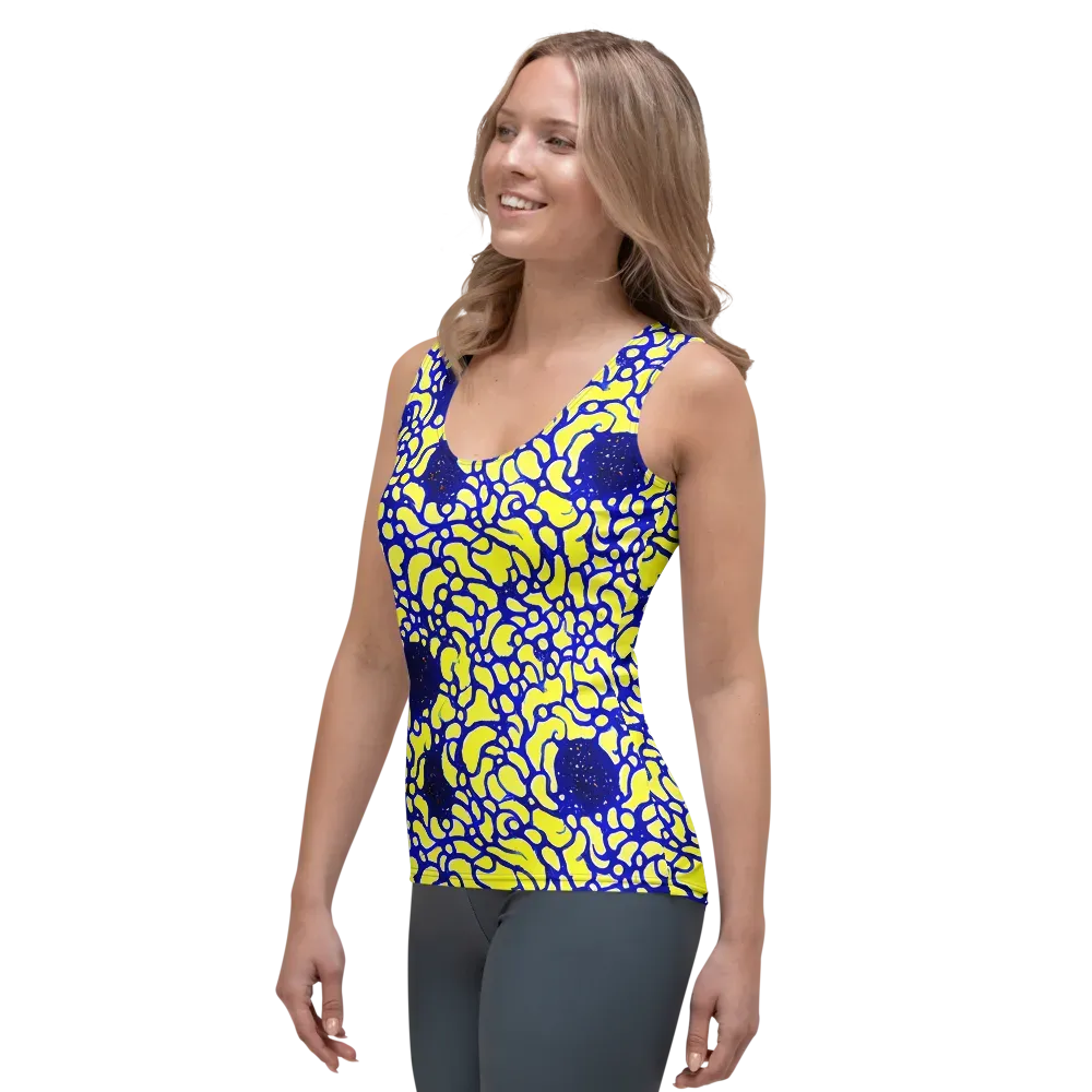 Lemon Liquefaction on Women's Tank Top — Left Front