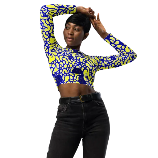 Lemon Liquefaction on a Long Sleeve Crop Top