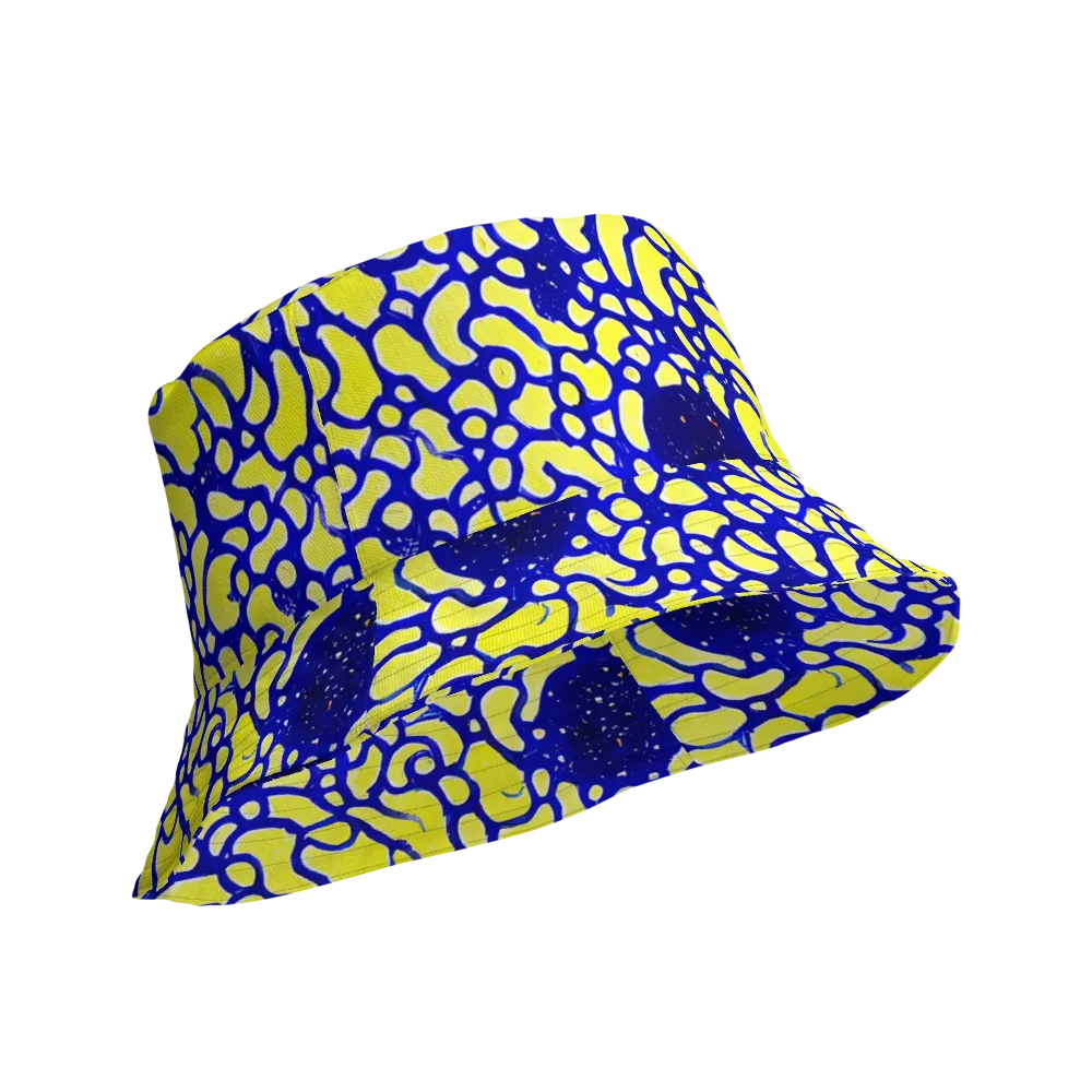 Lemon Liquefaction on Reversible Bucket Hat — Product details Outside