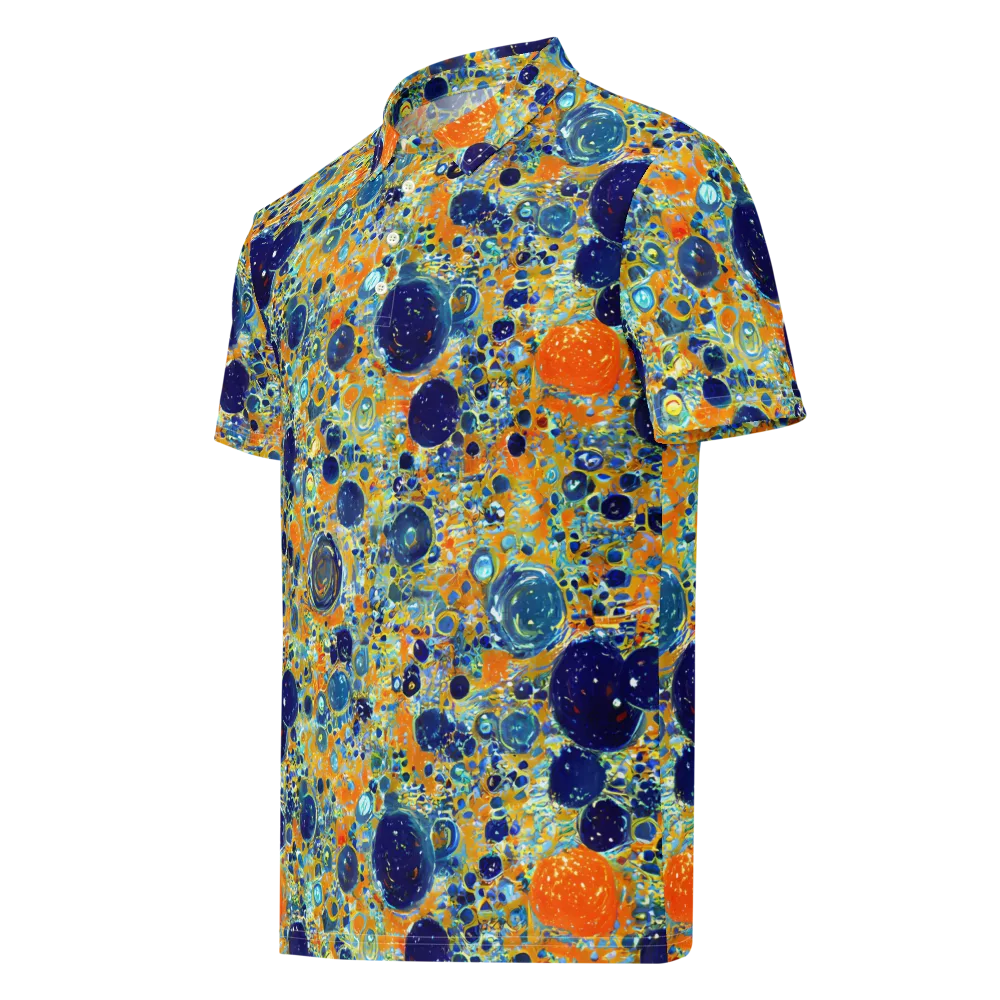 Solar Orbit on Men's Slim Fit Polo Shirt — Left Front