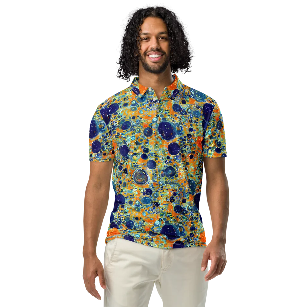 Solar Orbit on Men's Slim Fit Polo Shirt — Front