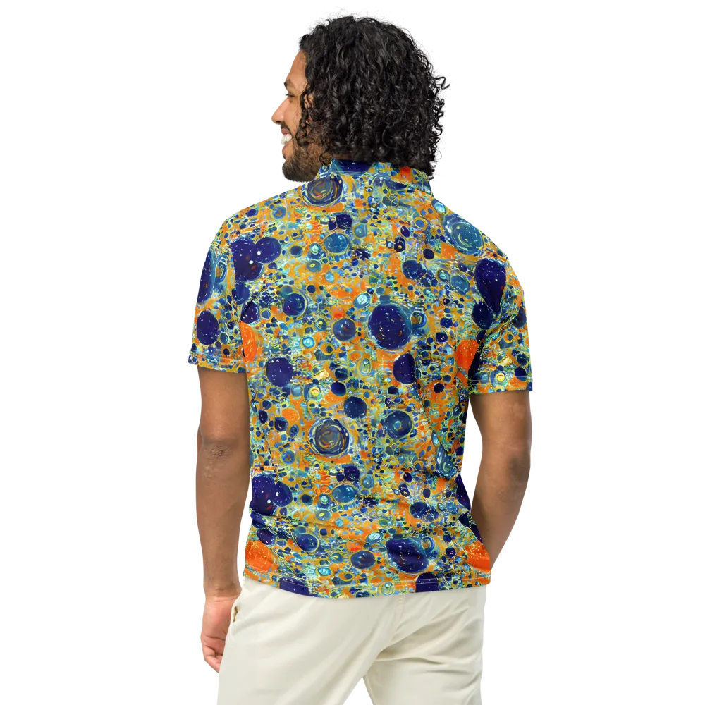 Solar Orbit on Men's Slim Fit Polo Shirt — Back