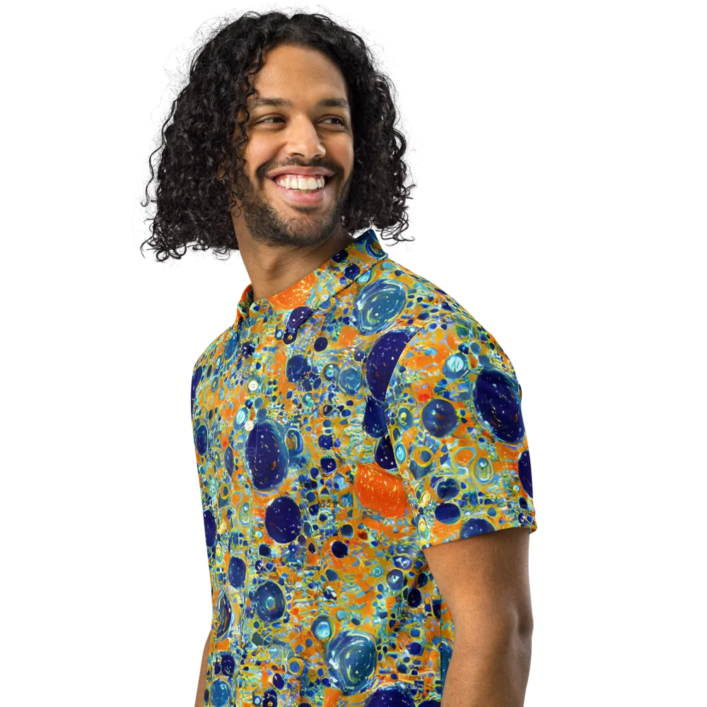 Solar Orbit on Men's Slim Fit Polo Shirt — Left Front