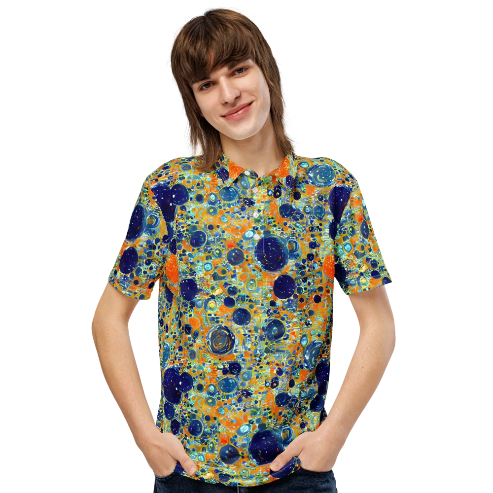 Solar Orbit on Men's Slim Fit Polo Shirt — Front