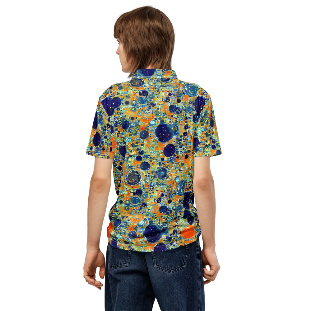 Solar Orbit on Men's Slim Fit Polo Shirt — Back