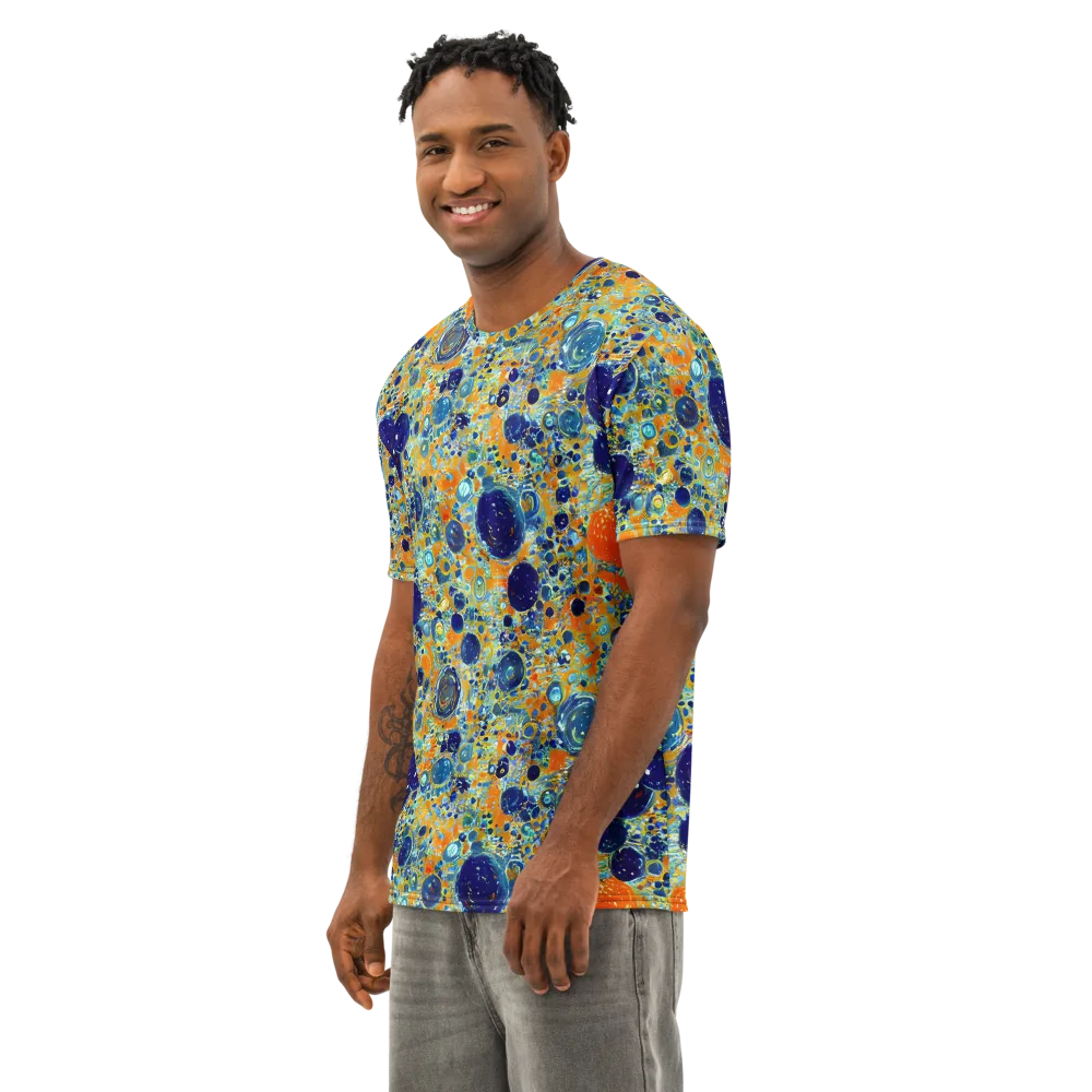 Solar Orbit on Men's Cotton Crew Neck T-Shirt — Left Front