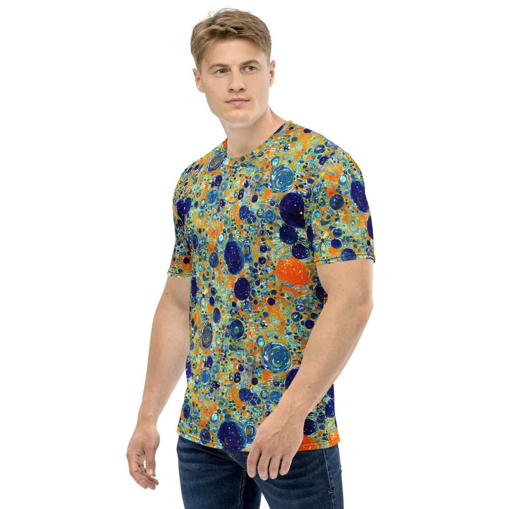 Solar Orbit on Men's Crew Neck T-Shirt — Left