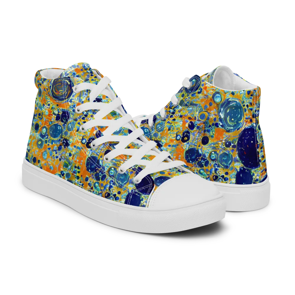 Solar Orbit on Men's High Top Canvas Shoes — Right