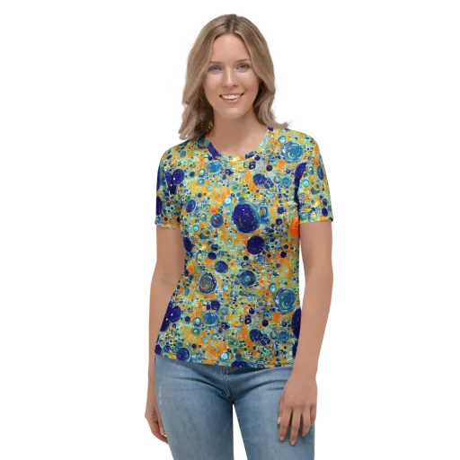Solar Orbit on a Women's Crew Neck T-Shirt