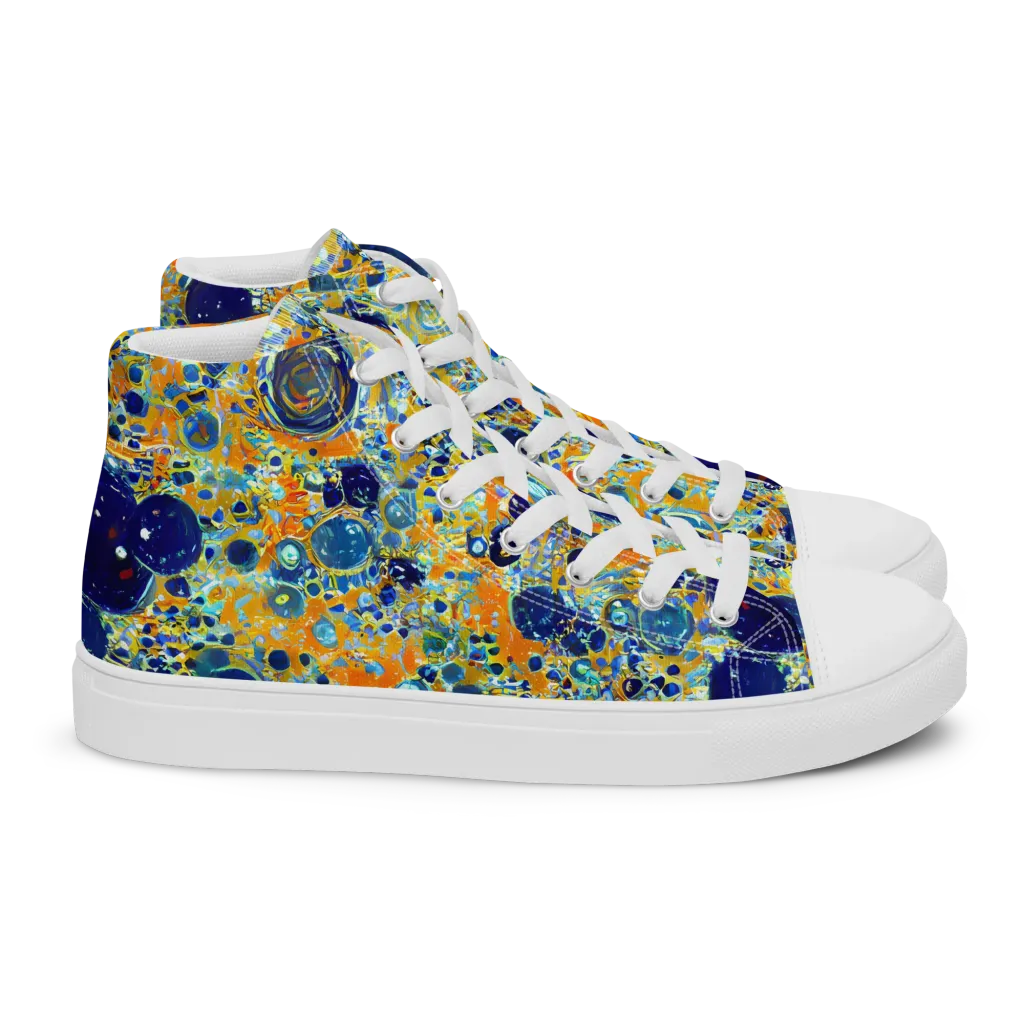 Solar Orbit on Women's High Top Canvas Shoes — Right