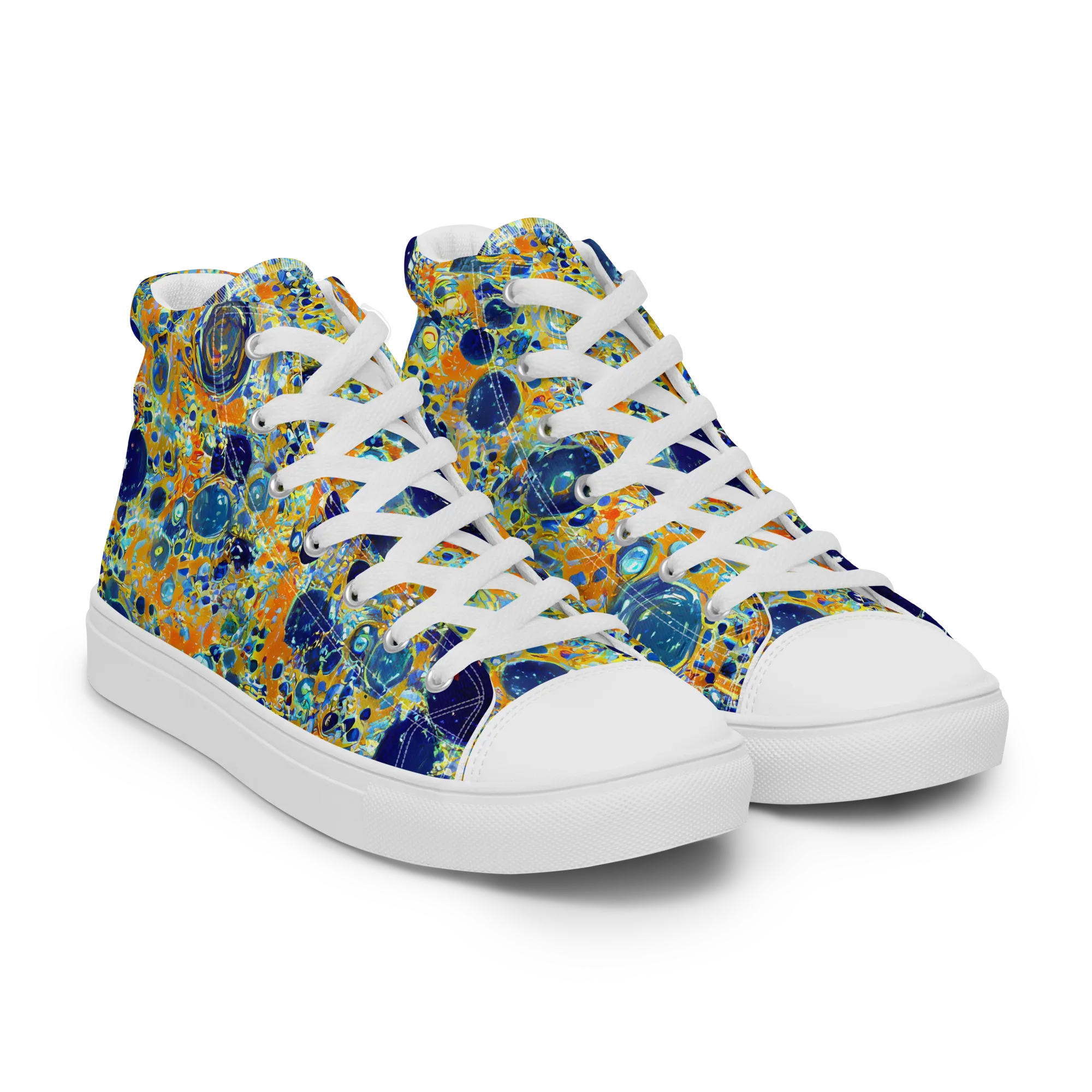 Solar Orbit on Women's High Top Canvas Shoes — Right Front
