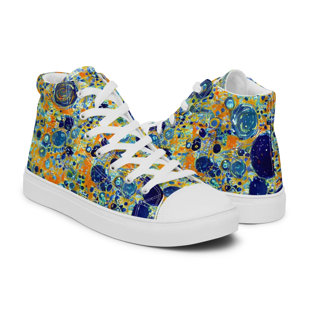 Solar Orbit on Women's High Top Canvas Shoes — Right