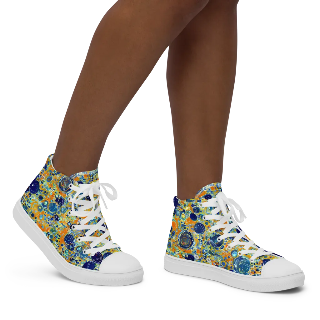 Solar Orbit on Women's High Top Canvas Shoes — Right