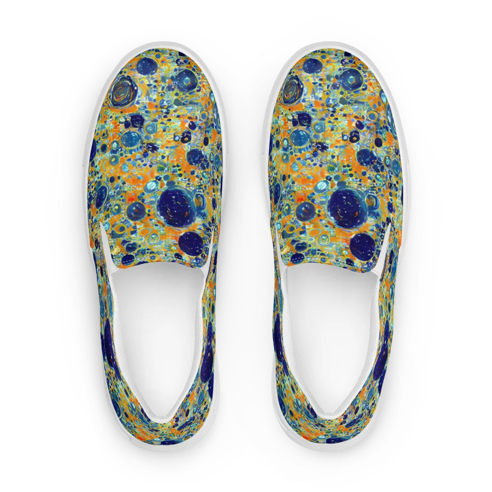 Solar Orbit on Men's Slip-On Canvas Shoes — Front