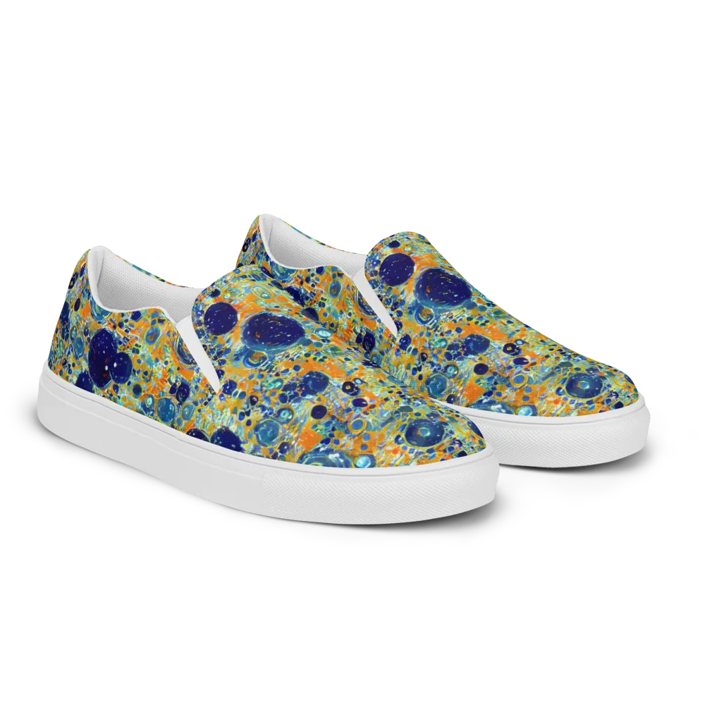 Solar Orbit on Men's Slip-On Canvas Shoes — Right Front