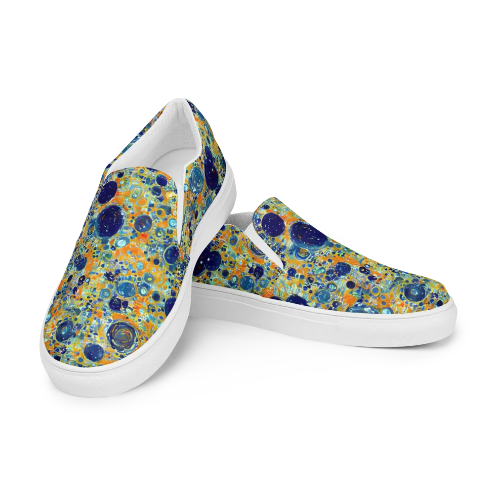 Solar Orbit on Men's Slip-On Canvas Shoes — Left Front