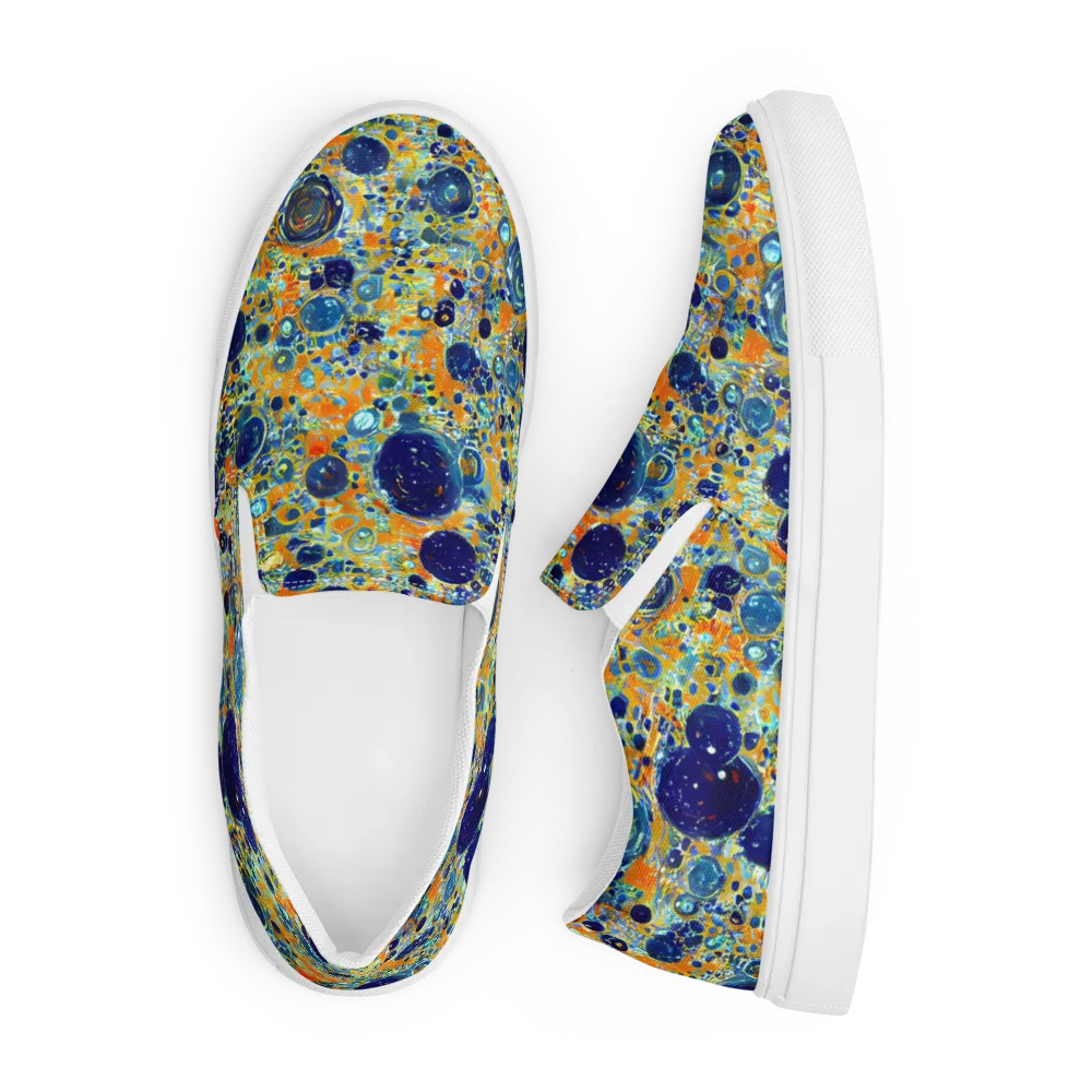 Solar Orbit on Men's Slip-On Canvas Shoes — Front