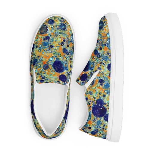 Solar Orbit on a Men's Slip-On Canvas Shoes