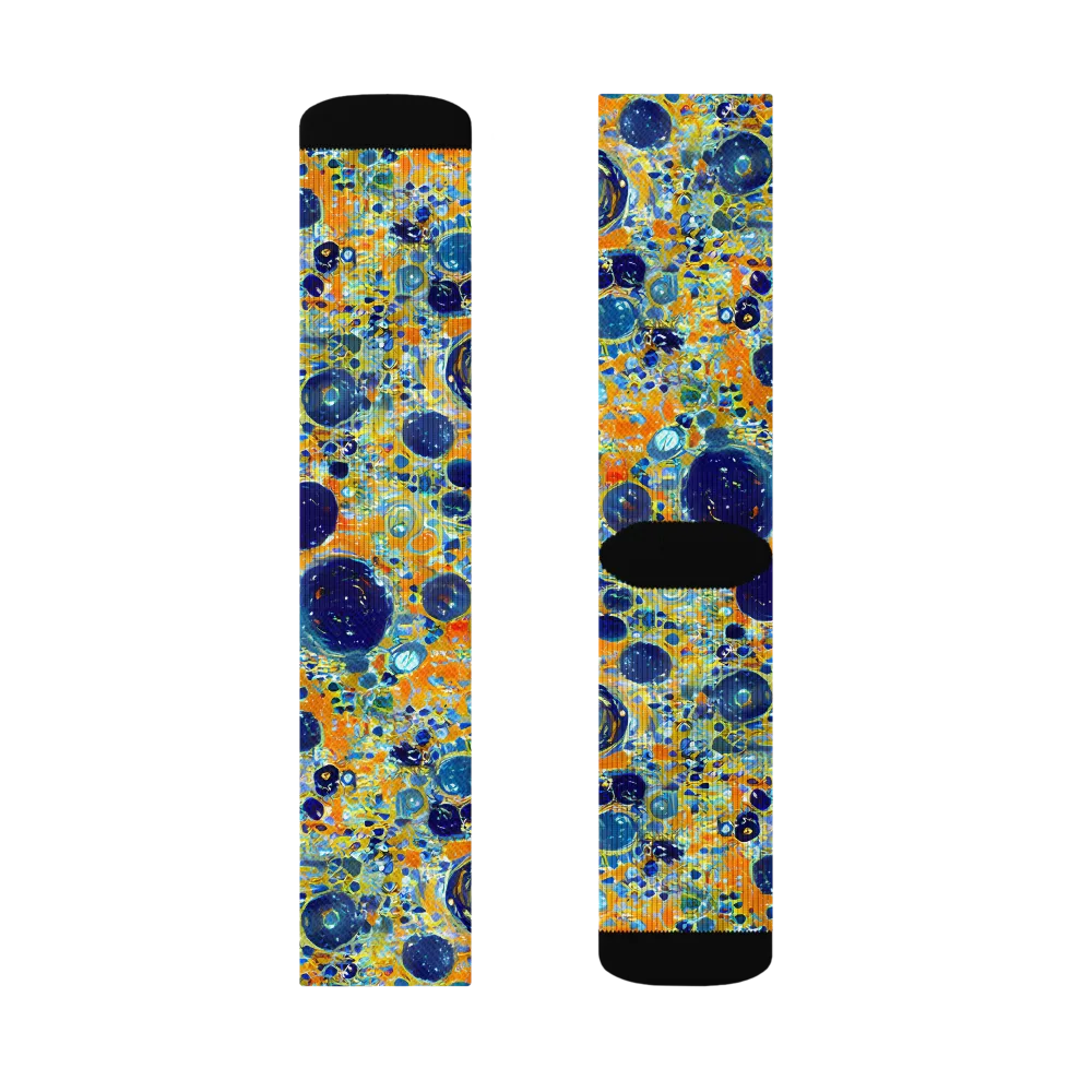 Solar Orbit on Socks — Right Sock
