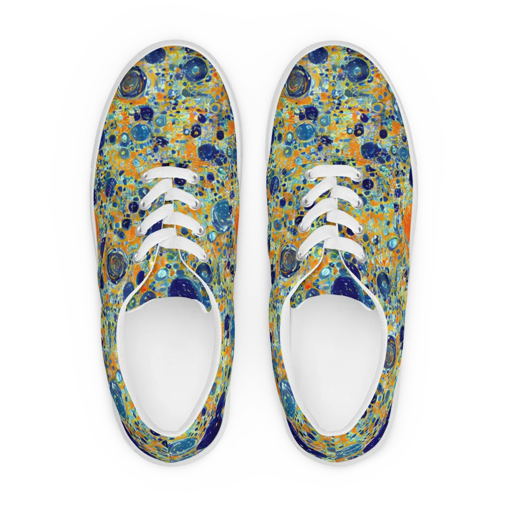 Solar Orbit on Men's Lace-Up Canvas Shoes — Front