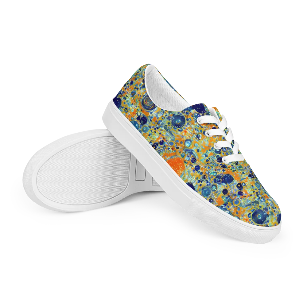 Solar Orbit on Men's Lace-Up Canvas Shoes — Right Front