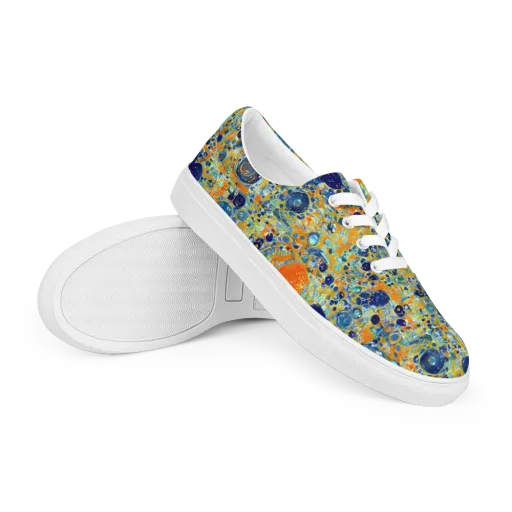 Solar Orbit on a Men's Lace-Up Canvas Shoes