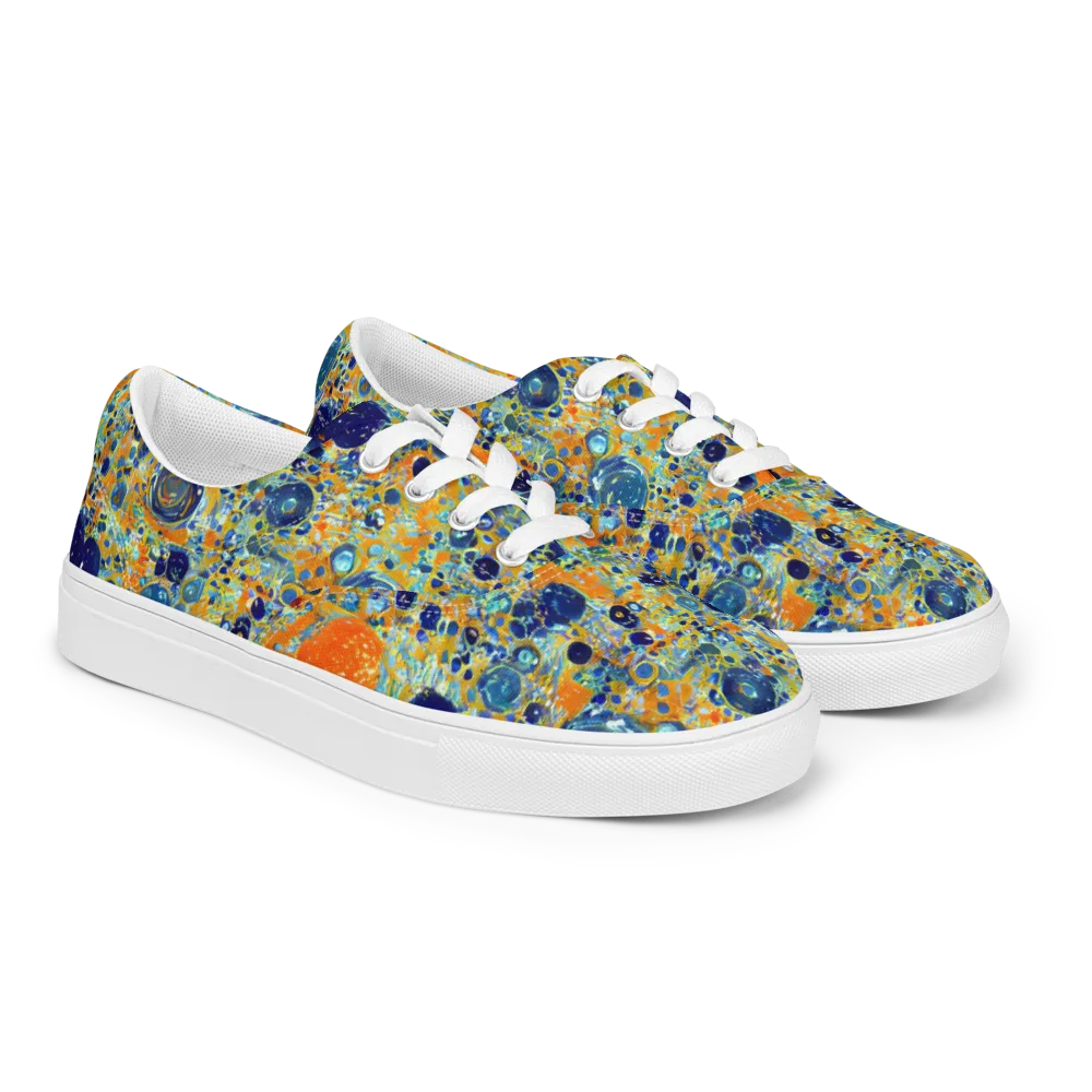 Solar Orbit on Men's Lace-Up Canvas Shoes — Right Front