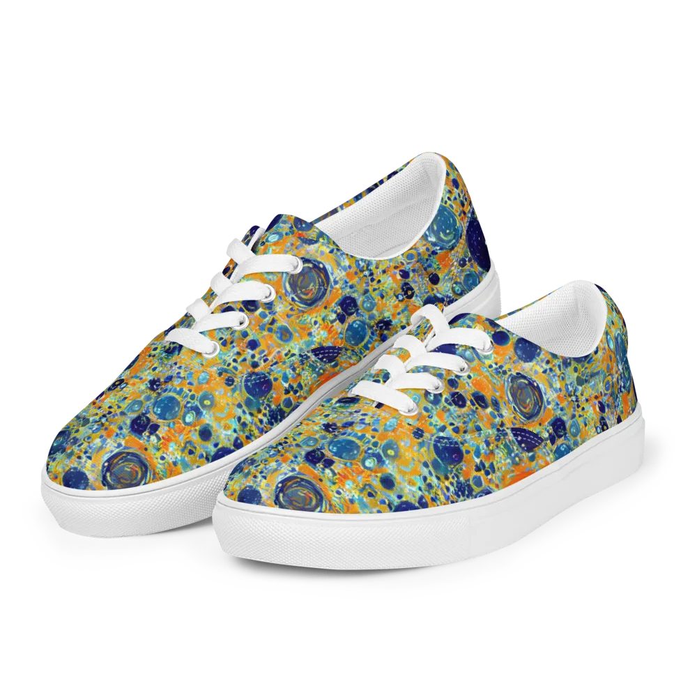 Solar Orbit on Men's Lace-Up Canvas Shoes — Left Front