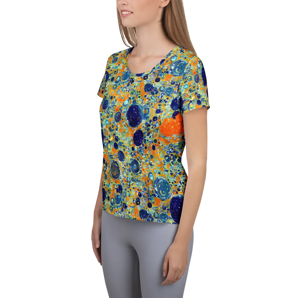 Solar Orbit on Women's Athletic T-Shirt — Left