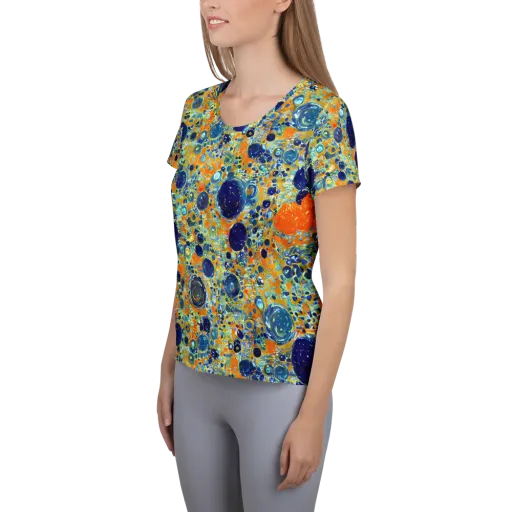 Solar Orbit on a Women's Athletic T-Shirt