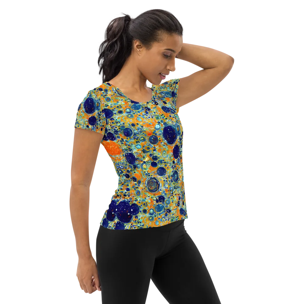 Solar Orbit on Women's Athletic T-Shirt — Right