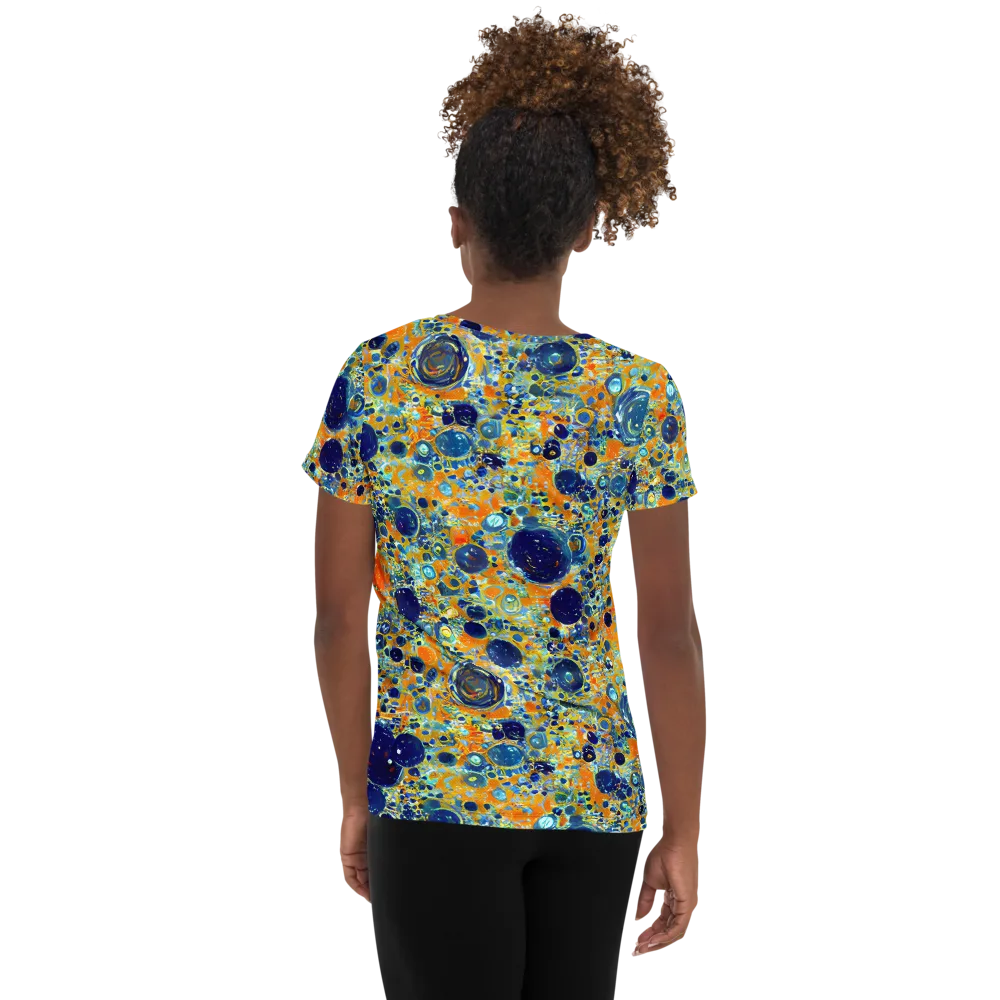 Solar Orbit on Women's Athletic T-Shirt — Back