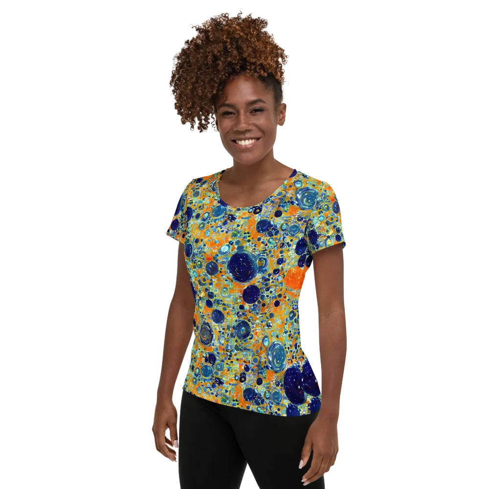 Solar Orbit on Women's Athletic T-Shirt — Left