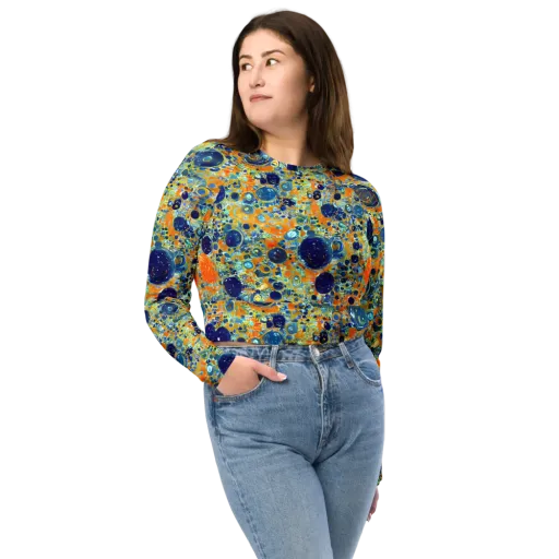 Solar Orbit on a Long Sleeve Crop Top