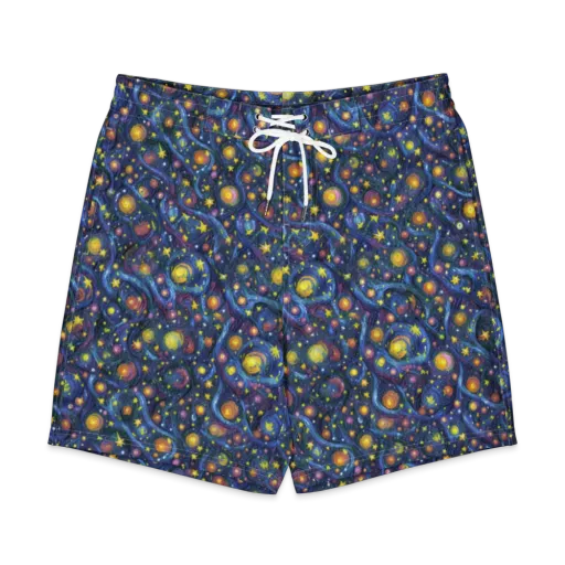 Starry Vortex on a Men's Board Shorts