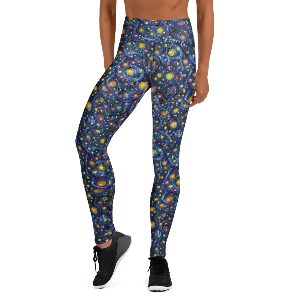 Starry Vortex on Yoga Leggings — Front