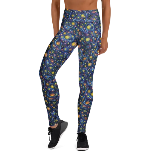 Starry Vortex on a Yoga Leggings