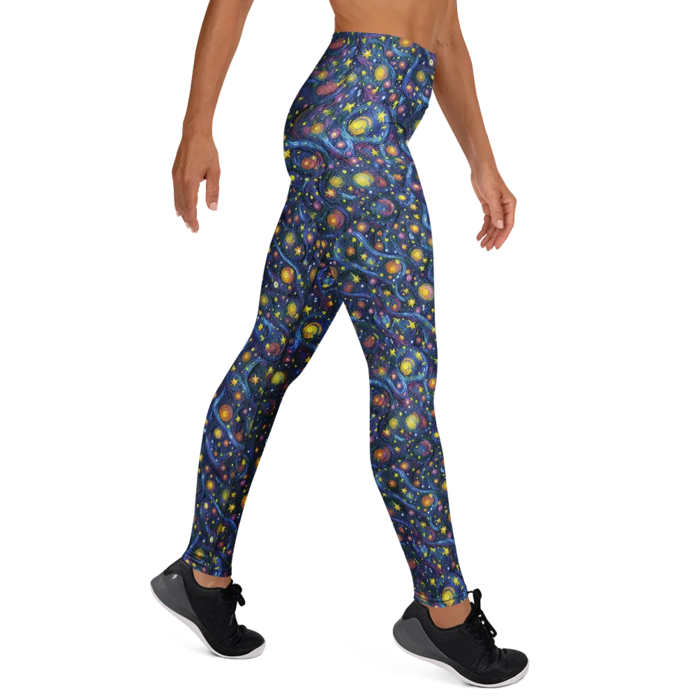 Starry Vortex on Yoga Leggings — Right