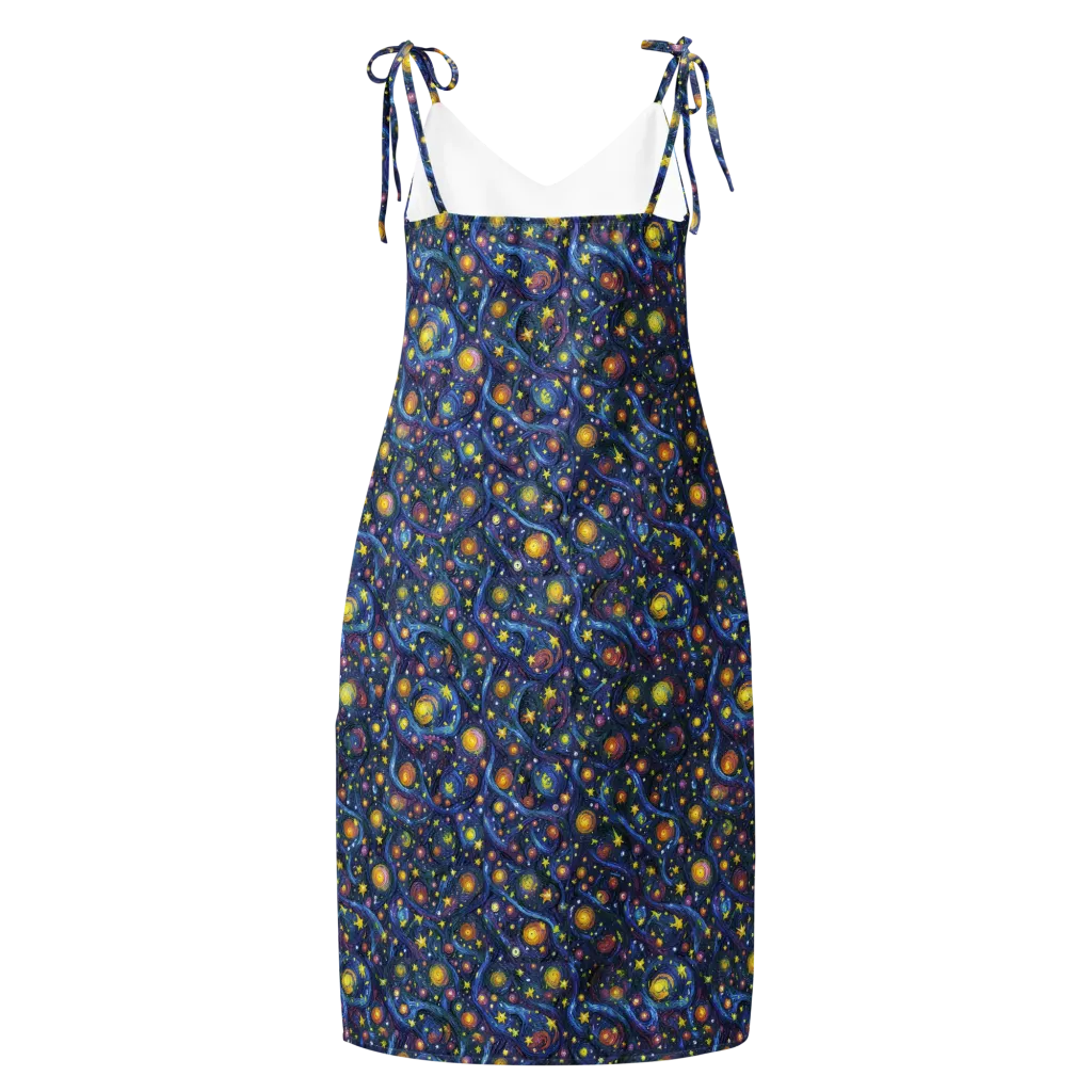 Starry Vortex on Slip Dress — Back