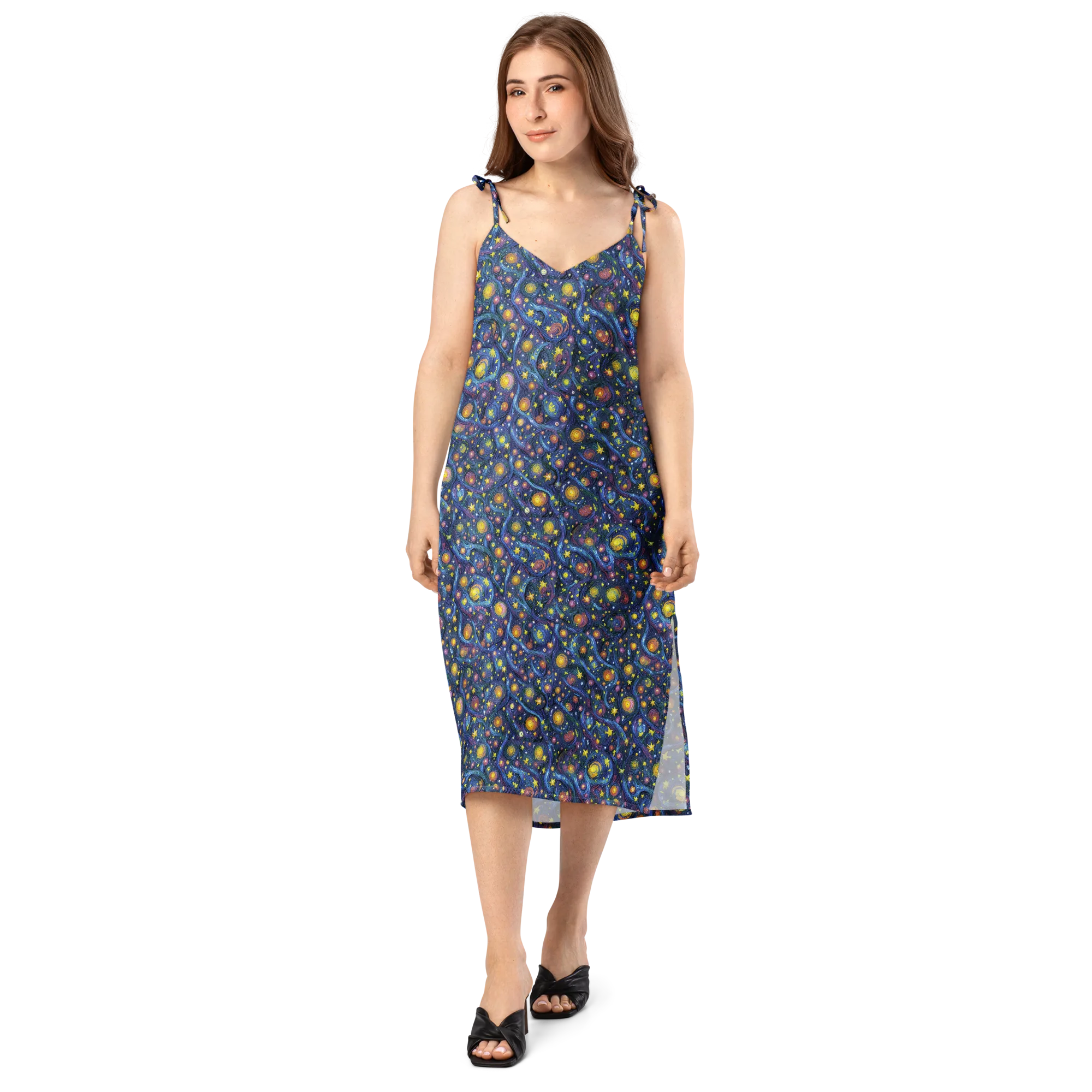 Starry Vortex on Slip Dress — Front