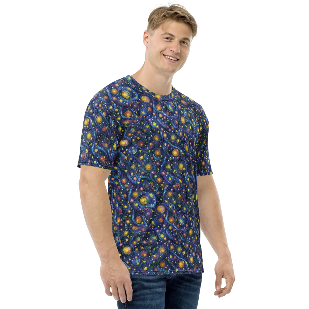 Starry Vortex on Men's Crew Neck T-Shirt — Right