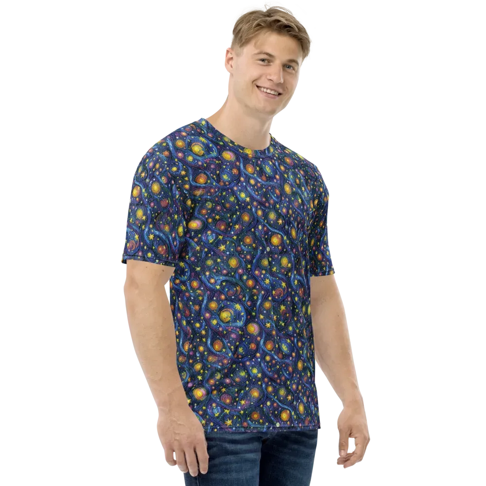 Starry Vortex on Men's Crew Neck T-Shirt — Right