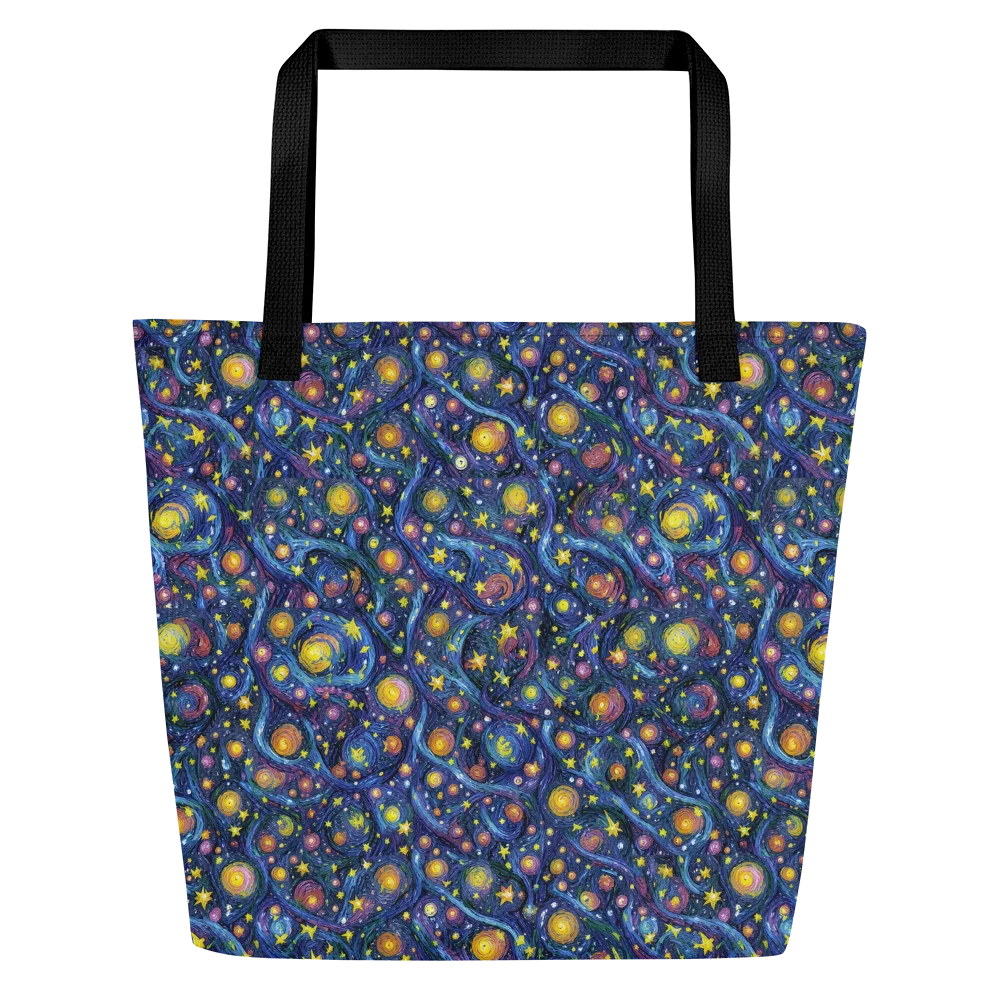 Starry Vortex on Large Tote Bag W/ Pocket — Front