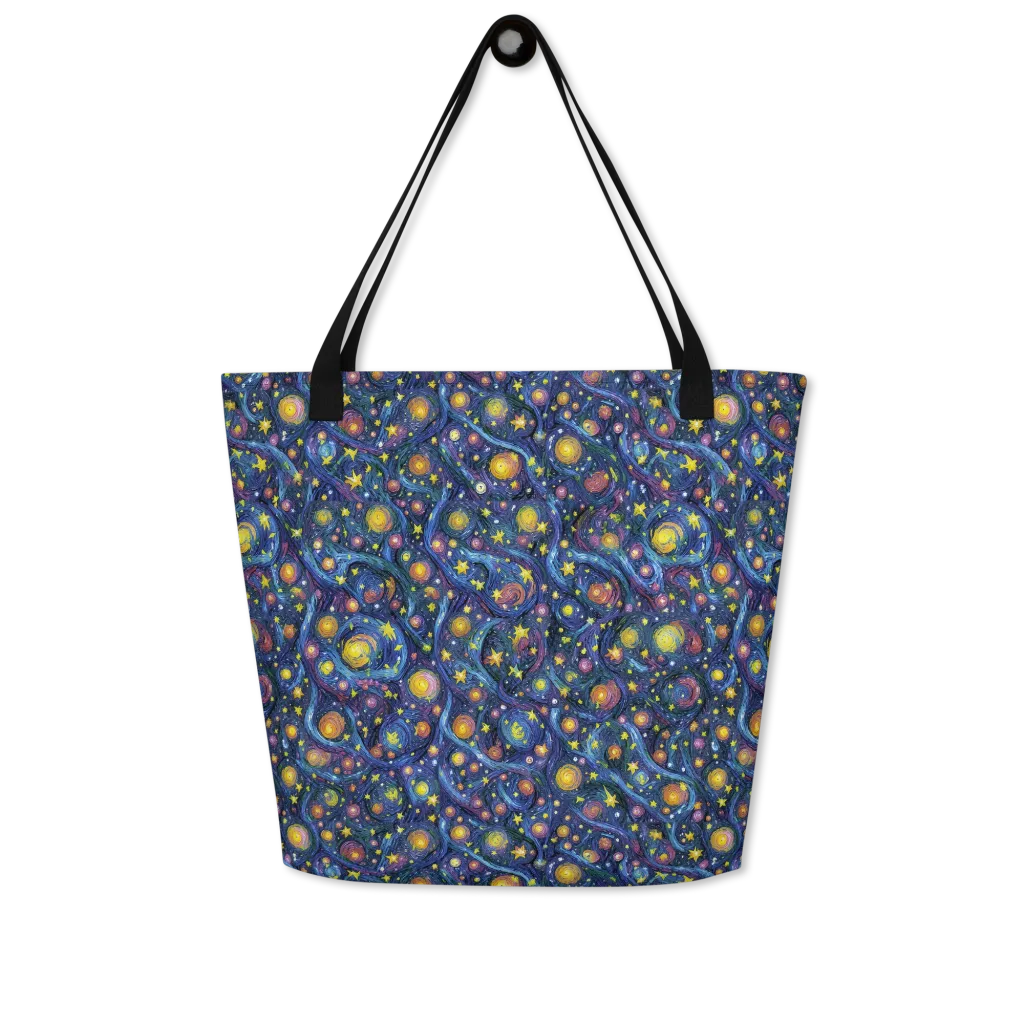 Starry Vortex on Large Tote Bag W/ Pocket — Front