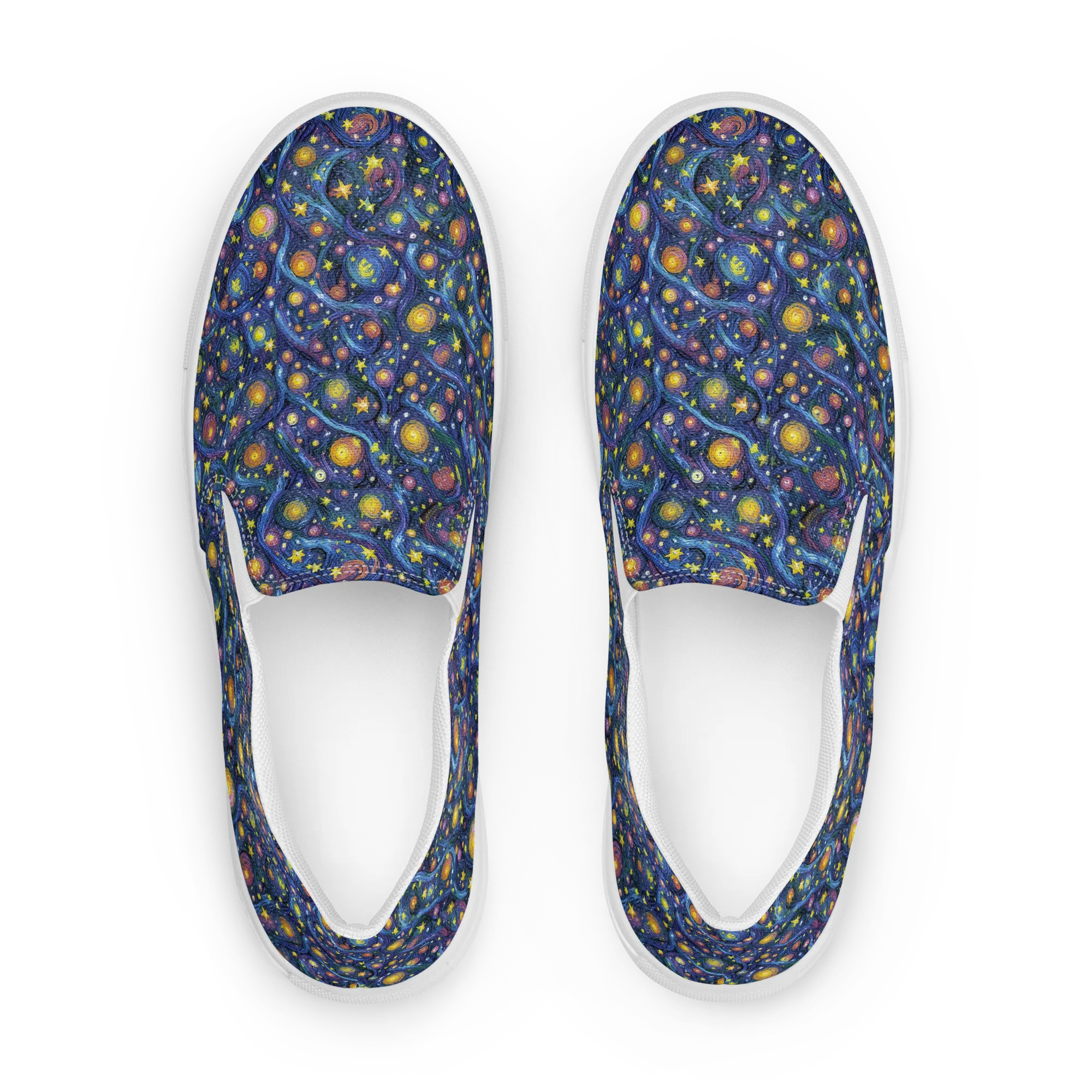Starry Vortex on Women's Slip-On Canvas Shoes — Front