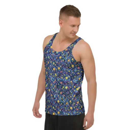 Starry Vortex on a Men's Tank Top