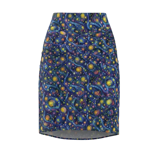 Starry Vortex on a Pencil Skirt