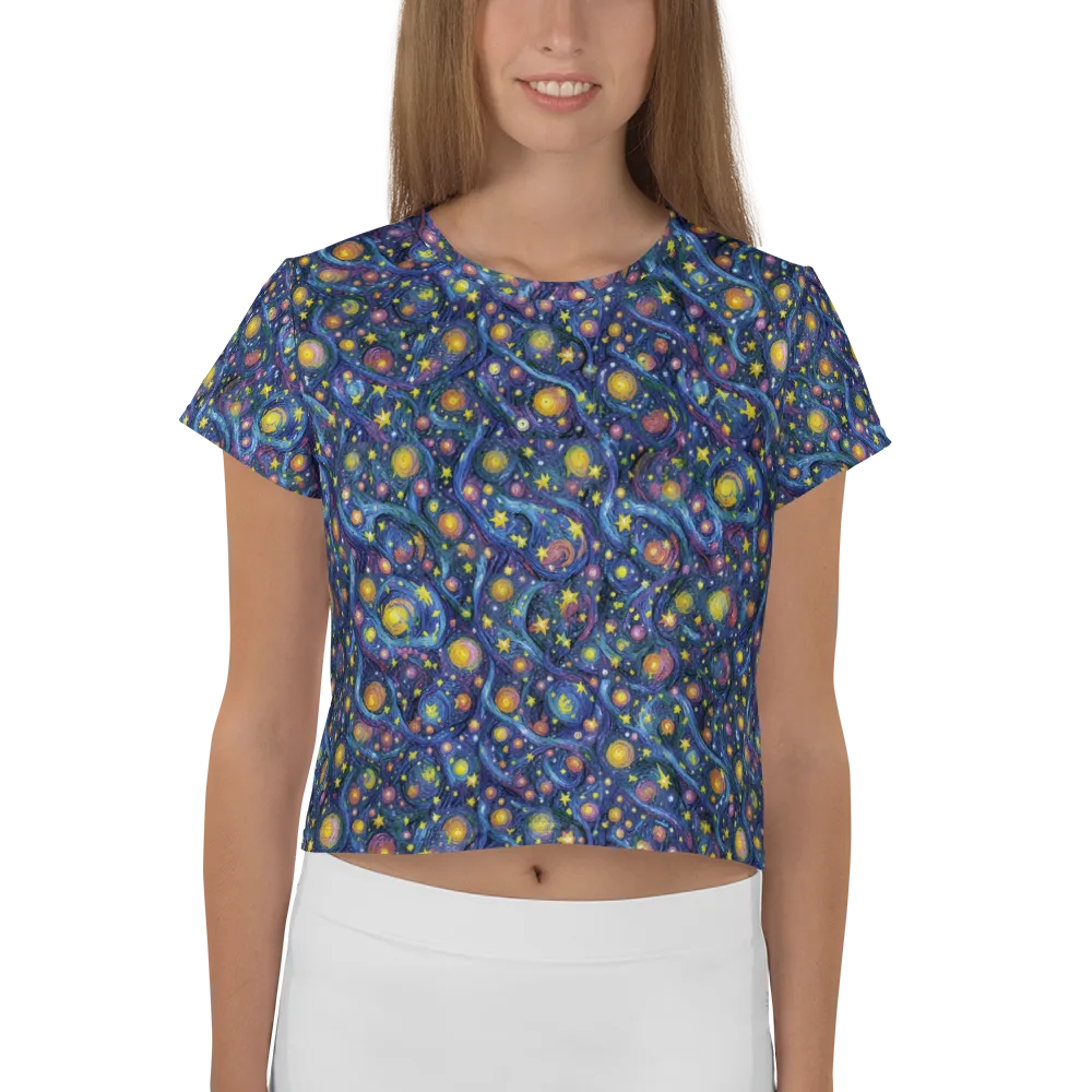 Starry Vortex on Crop Tee — Front