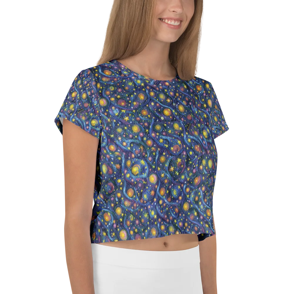 Starry Vortex on Crop Tee — Right